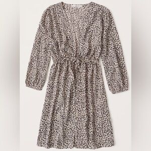 Abercombie & Fitch Leopard Tie Dress